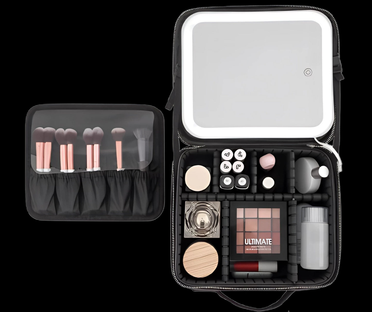 Neceser de Maquillaje Viajero con Espejo LED